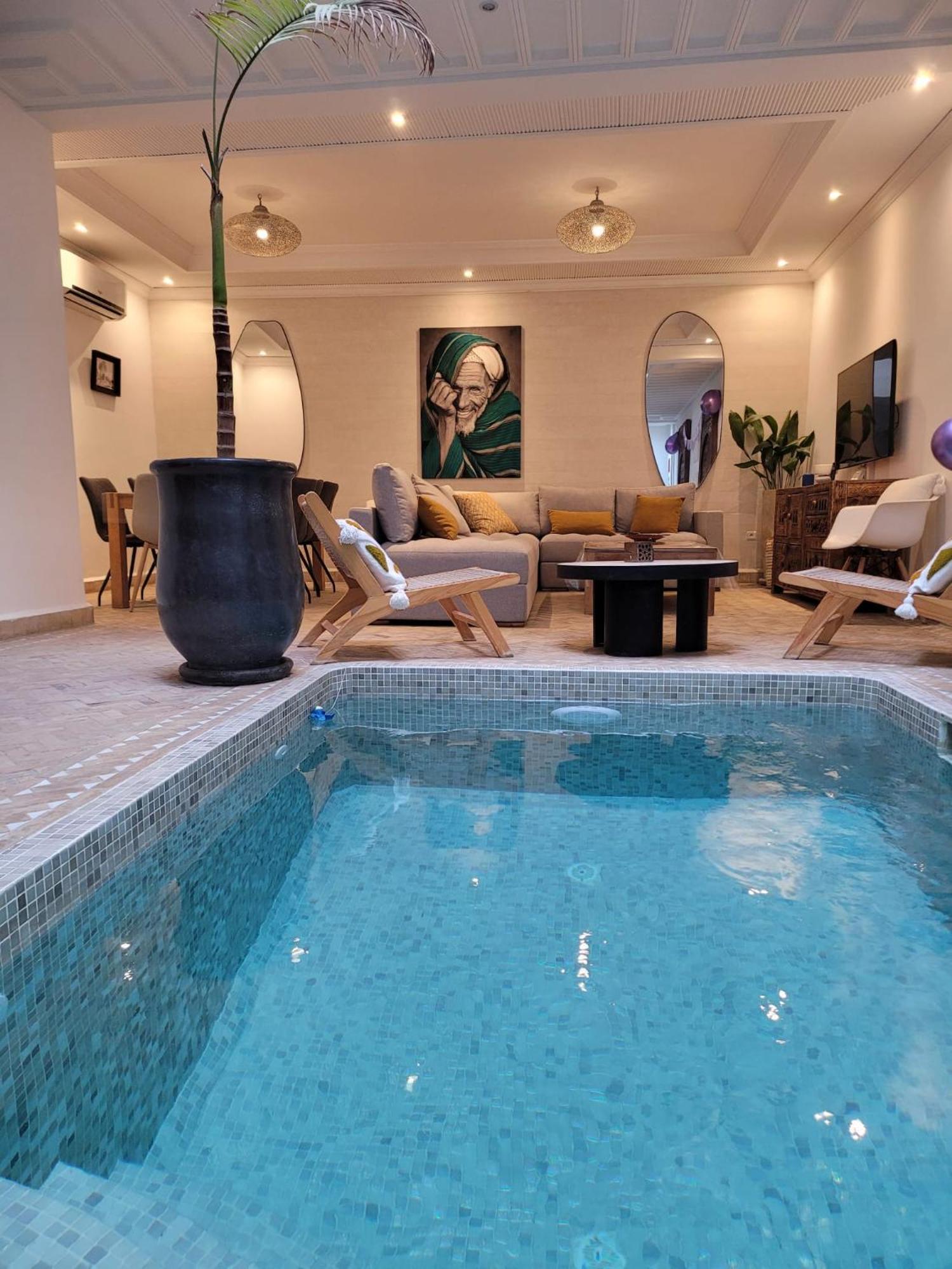 Riad Melilo Avec Piscine Chauffee Marrakesh Exteriör bild