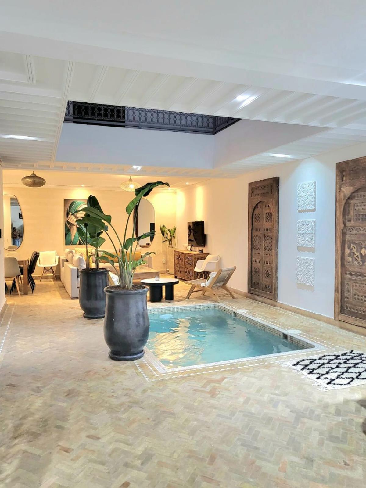 Riad Melilo Avec Piscine Chauffee Marrakesh Exteriör bild
