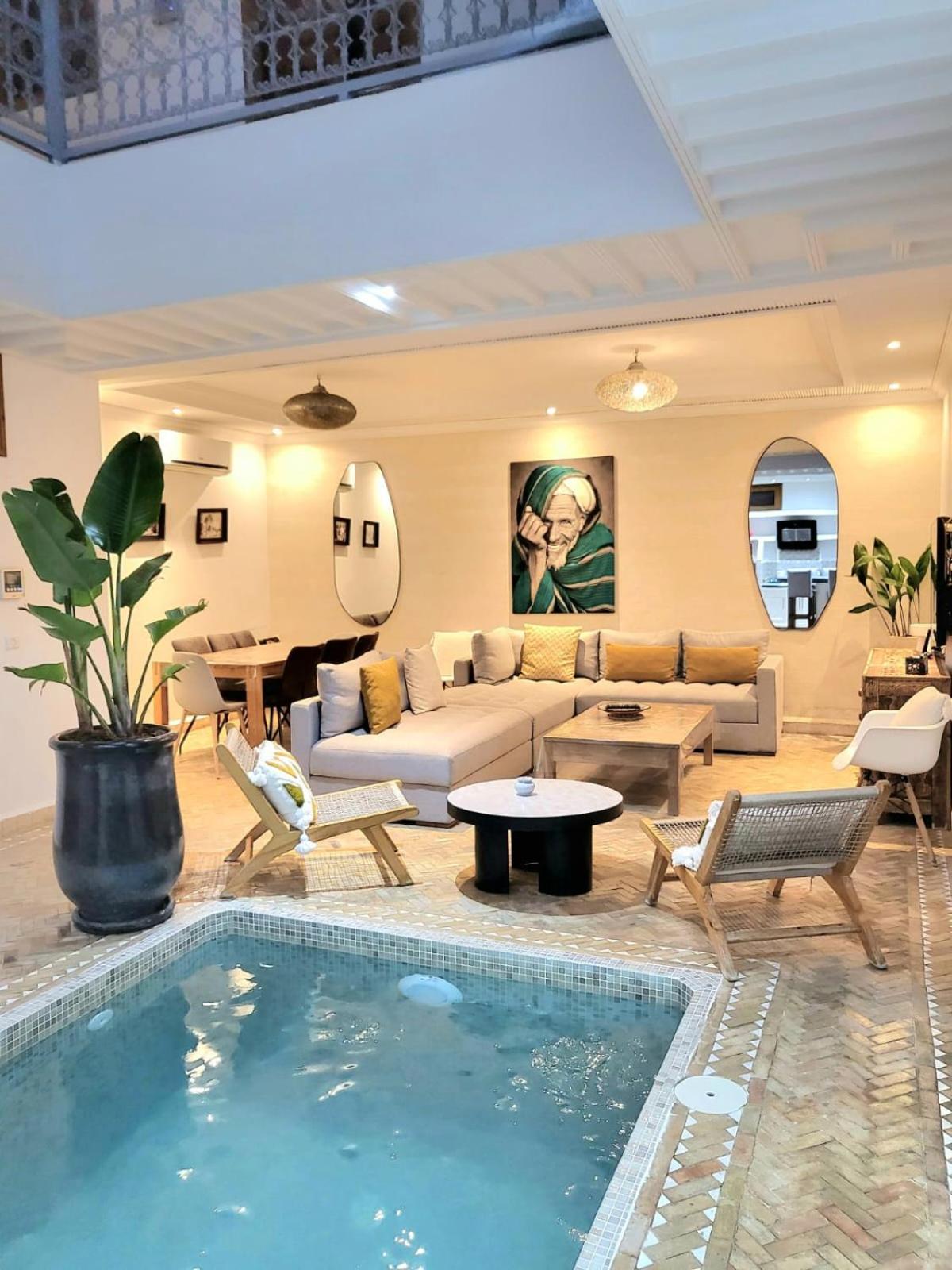 Riad Melilo Avec Piscine Chauffee Marrakesh Exteriör bild
